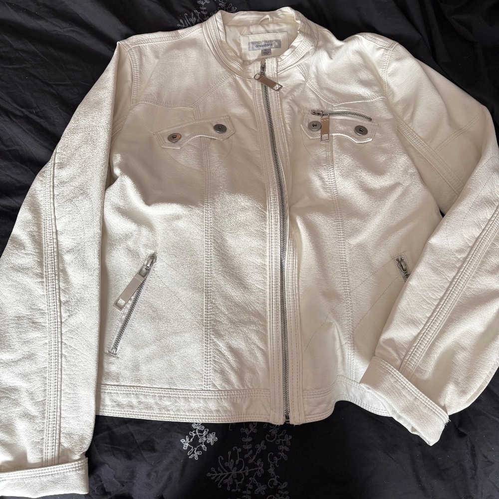 White leather jacket